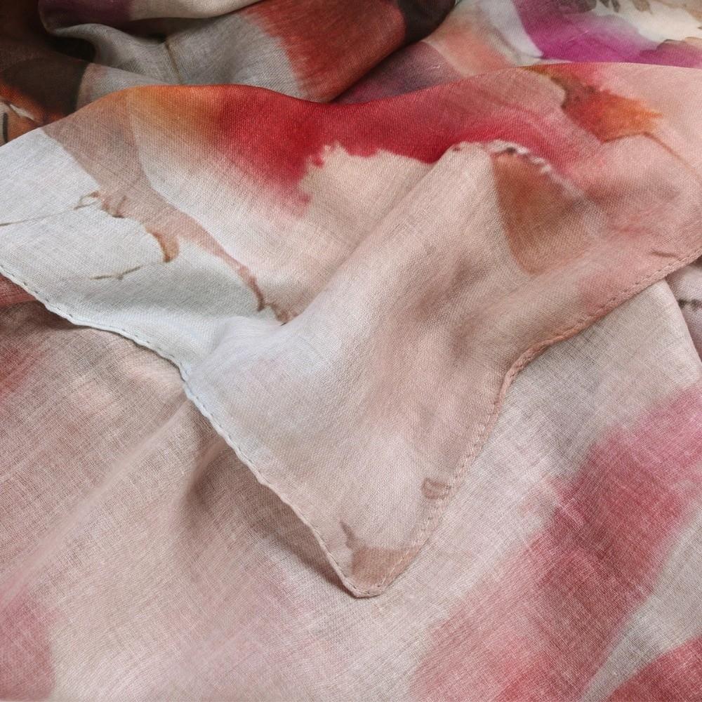 Breathable Print Islam Scarf Cotton Modal Women Sunscreen Shawl Elegant Woven Hijab Scarf  Female