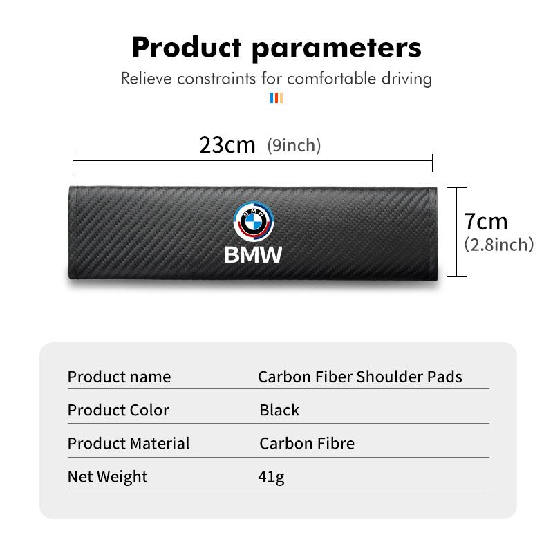 Car Seat Belt Carbon Fibre Shoulder Protection Pad Accessories For BMW M M2 M3 M4 M5 M6 E46 E90 E60 F30 E39 X1 X3 X4 X5