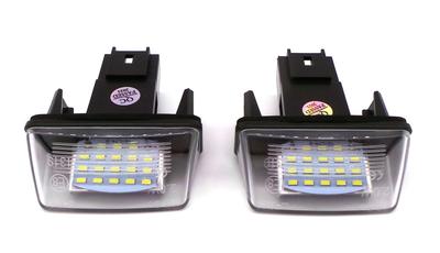 LED License Plate Lights 2x650lm, Set of 2 Compatible with Peugeot, 12V, Off-Road