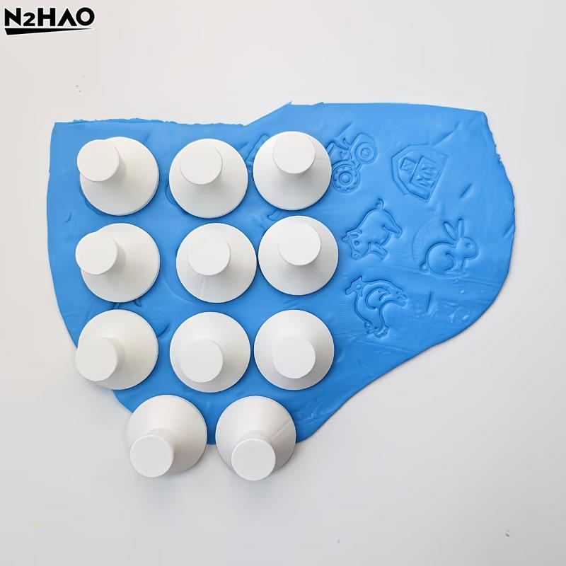 12pcs Clay Mold Set Animal Clay Stamp, For Soft Clay, Wax, Resin Crafts, Adaptable For Scrapbook, Card Making, Sealing Wax Stamp