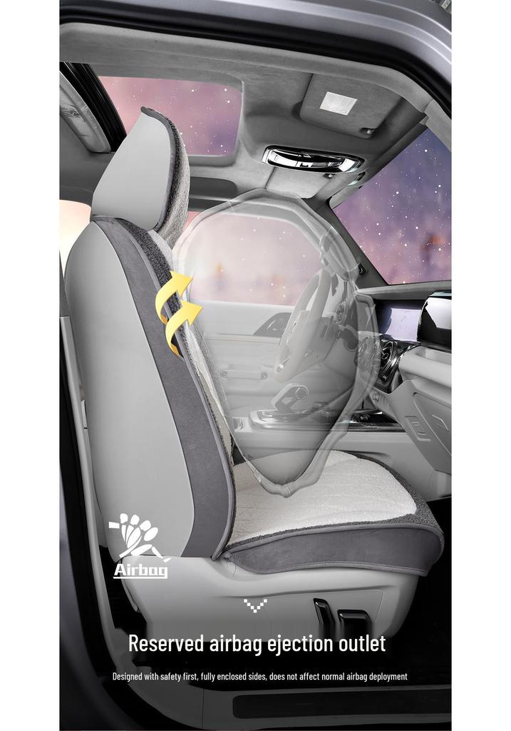Universal All-Season Cotton Linen Car Seat Cushion - Full Coverage, New Style