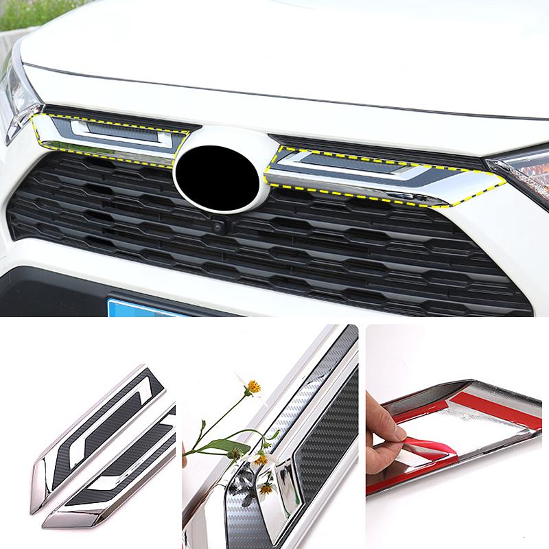 Car Racing Front Grille Strip Trim Cover Stickers For Toyota RAV4 XA50 2024 RAV 4 Hybrid Accessories