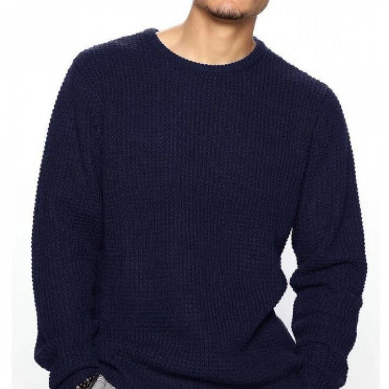 2026 Men Knitted Sweater Spring Autumn Men Casual Warm Pullover Men Solid Color Round Neck Sweaters Male Knitwear Clothes