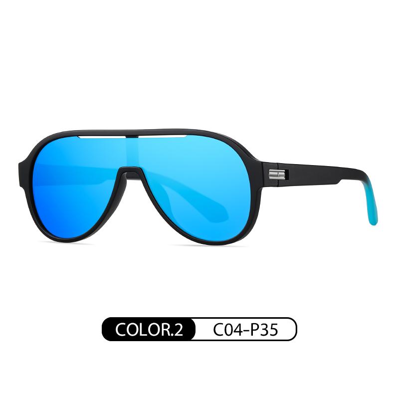 New Tr One-Piece Large Frame Sunglasses Fashionable Sunglasses Colorful Sunglasses
