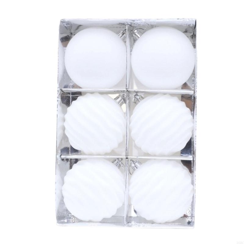 6Pieces Velvety Christmas Tree Ball Festival Holiday Decoration Set