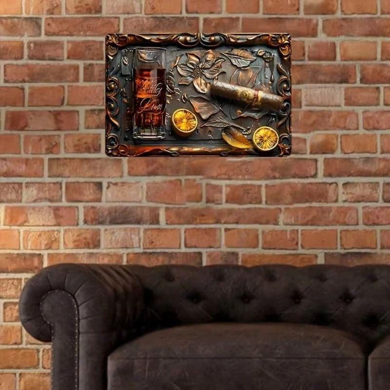 

Vintage Metal Wall Art Retro Tin Sign for Living Room Home Decor 20x30 cm