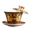 360° Hovering Lid Gaiwan – Jade Porcelain Three-Part Chinese Tea Bowl for Gongfu Brewing