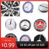 Hot Car Sticker 4PCS 75mm Car Wheel Center Cap Hub Covers Badge Accessories for Mercedes Benz AMG C E S GLE CLC Class W204 W203 