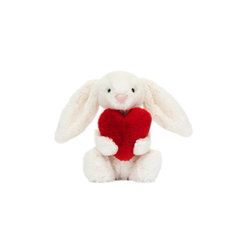 JELLYCAT Valentinstag Bonnie Hase Rotes Herz Puppe Plüschtier 18/31cm Höhe