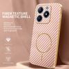 For Realme 15T 5G Case Carbon Fiber Textured Electroplated TPU Phone Back Cover
