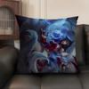 Nine-Tailed Fox Girl Cushion Cover Natural Linen Organic Fabric Double-Sided Printing Sofa Home Decor Gift Pillow Case
