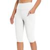2025 Summer Women's Solid Color Pocket Yoga Capri Pants