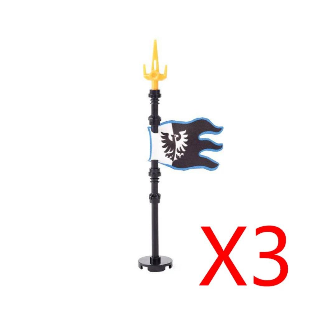 MOC Blocuri de Construcții Militare Figurine Soldați Medievali Accesorii Arme Leu Roșu Vultur Negru Cavaler Armură Scut Mini Cărămizi