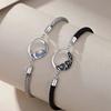 A Stylish Woven Moon Pendant Bracelet, a Couple's Jewelry Piece Suitable for Everyday Wear by Couples.
