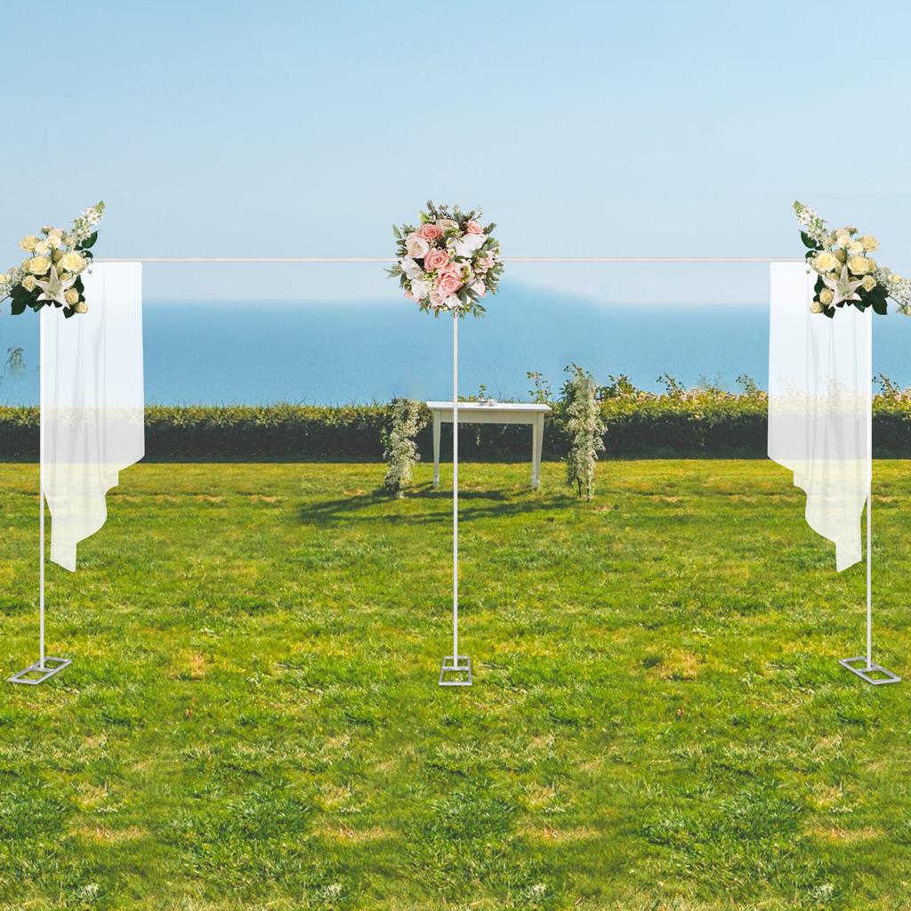 6x3M Wedding Backdrop Stand for Party Stage Events Heavy Duty Metal Pipe Drape Kit Large Curtain Frame Support