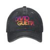 Czapka z daszkiem David Guetta Logo Zachód Słońca Letnia Moda Hip Hopowe Czapki Dla Pary Kobiety Nadruk Myślistwo Kemping Regulowane Czapki z Daszkiem