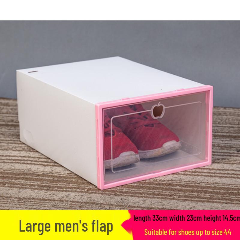 Transparent Modular Shoe Storage Box for Home - Dustproof Plastic, Unisex