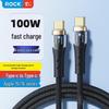 ROCK Z21 100W Transparent USB-C To USB-C Fast Charging Cable