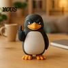 Handbemalter Pinguin Dekor Mittelfinger Figur Dekorative Schnitzerei Winterurlaub für Zuhause Wohnzimmer Büro Tischdekoration