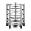 Utensil Holder with Drainage Tray Ventilated Chopsticks Organizer Silver