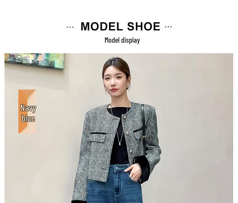 Women's High-Waist Slim Straight-Leg Dark Blue Jeans - Autumn 2025 Retro Versatile Style