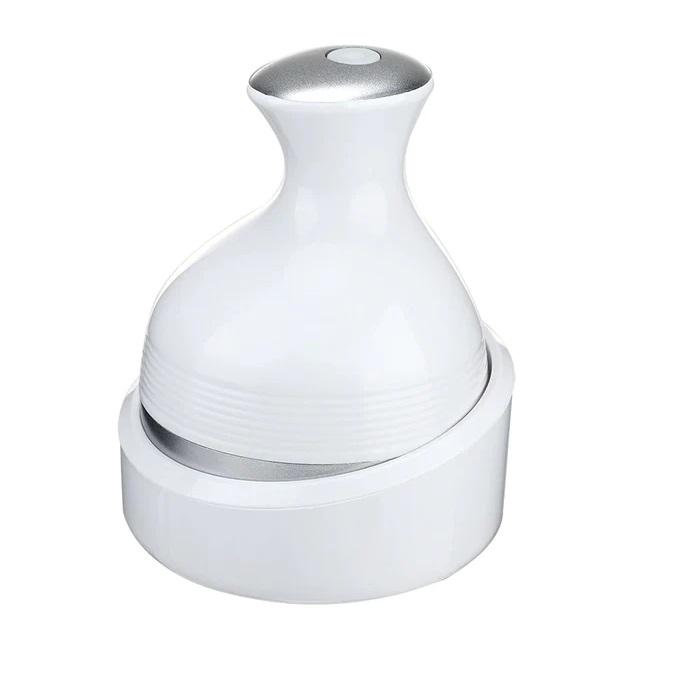 Wireless Waterproof Electric Scalp Massager for Deep Cleansing USB Charging Detachable Cleaning Blue and White Color