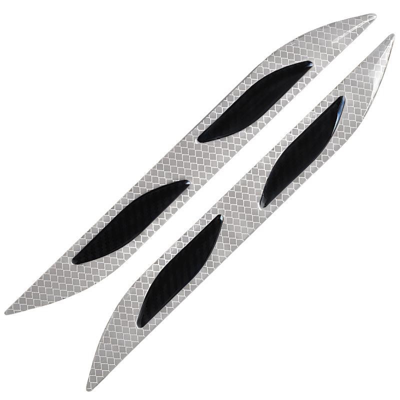 "Car Reflective Decorative Stickers: Carbon Fiber Door Bowls, Mirrors, Wheel Eyebrows & Bumper Anti-Collision Strips"