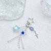 Fashionable Sea Themed Laser Jellyfish Starfish Fish Bead Keyring Alloy Keychain Bag Pendant Key Holder Ornament