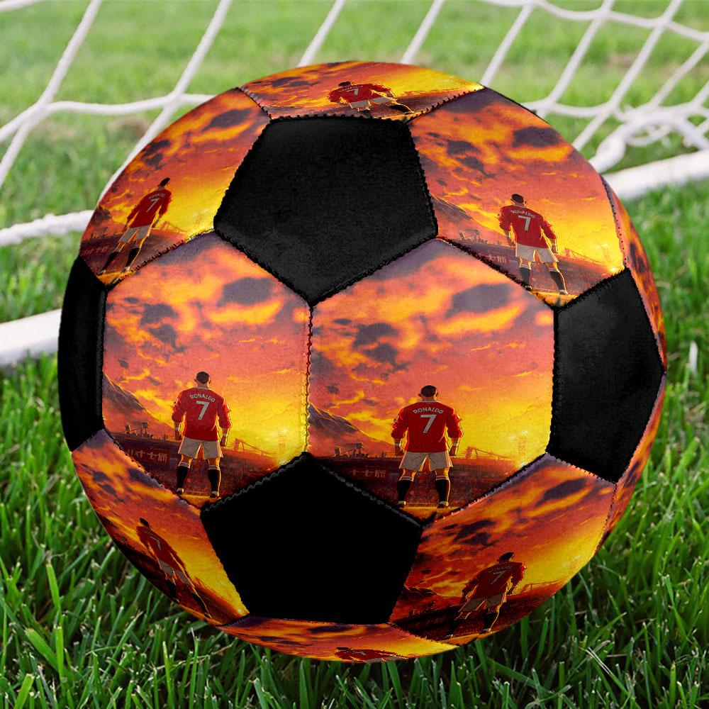 Size 5 Printed Football Resistant Outdoor Training Soccer Ball