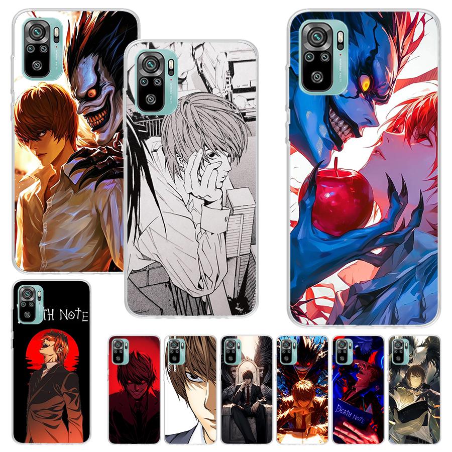 N-Note D-Death Yagami Light Soft Case for Xiaomi Redmi Note 10 9 9S 8 Pro 7 9T 5 Phone Shell Mi 11T 12T 10T 12 11 Lite 6X A3 Cov