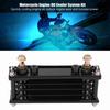 Engine Oil Cooler Oil Cooling   System Kit for CB CG 100 ‑250  65ml Black