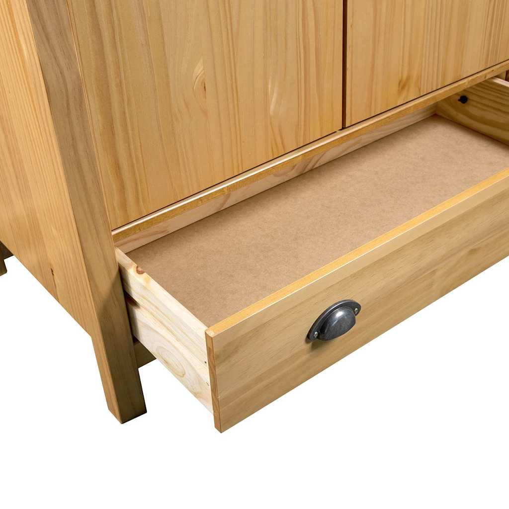 3 Door Wardrobe Hill 127 x 50 x 170 cm Solid Pine Wood