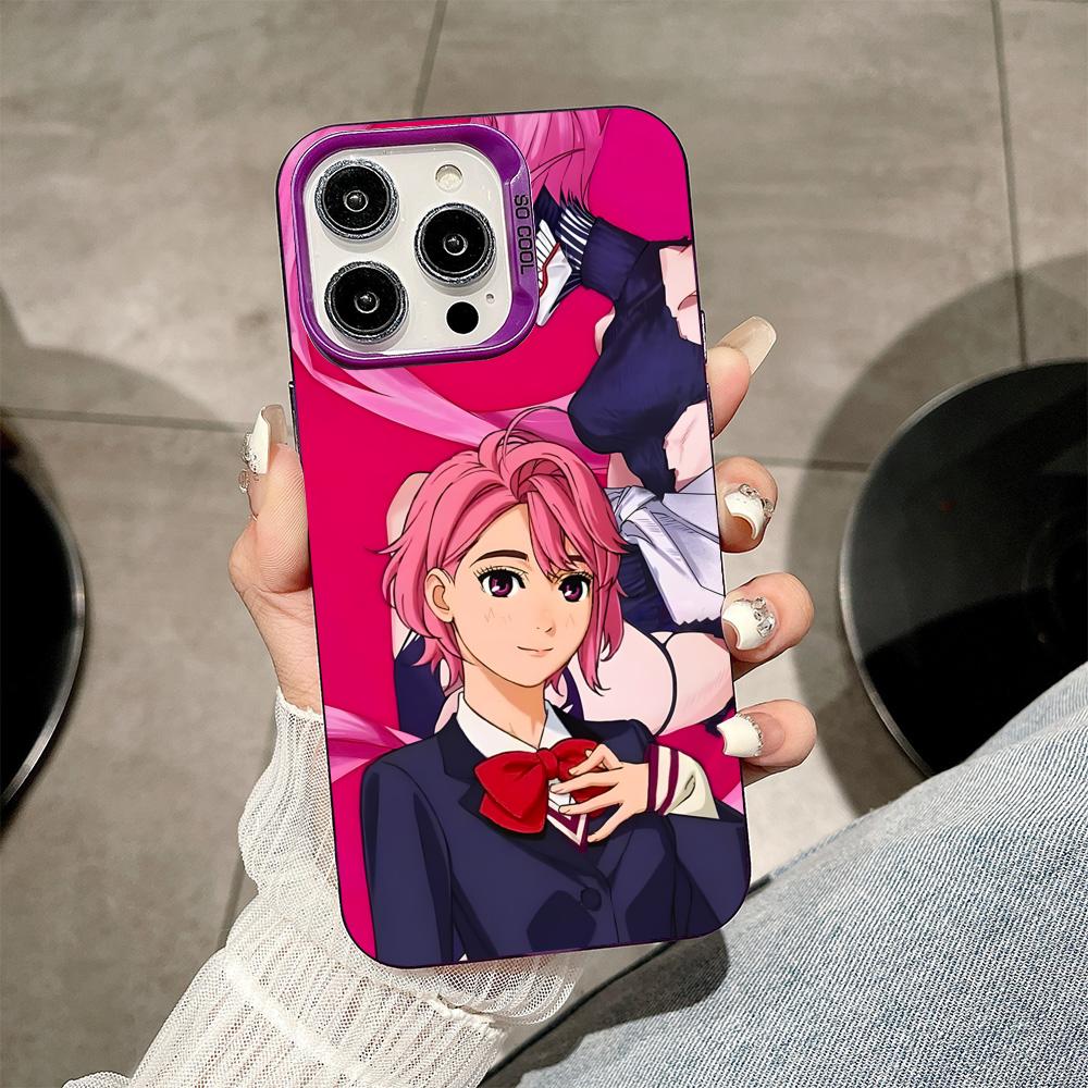 Dandadan Aira Shiratori Phone Case for iPhone 17 16 15 14 13 12 11 X XR XS 8 7 Air Pro Max Plus Purple Translucent Cover