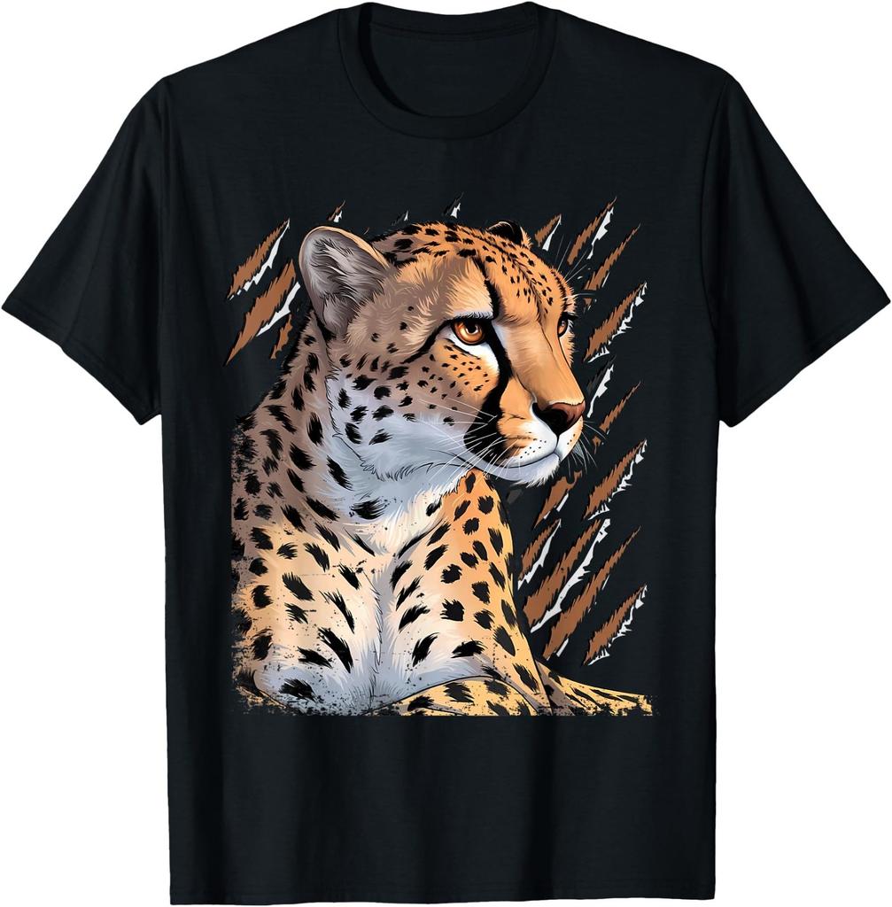 Leopard Cheetah Tiger Leopard Face Lion Cat T-Shirt