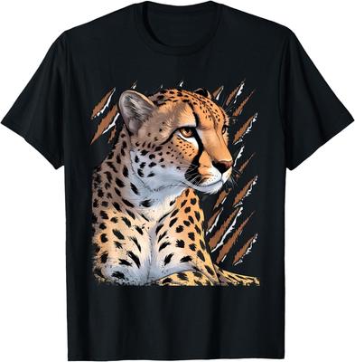 Leopard Cheetah Tiger Leopard Face Lion Cat T-Shirt