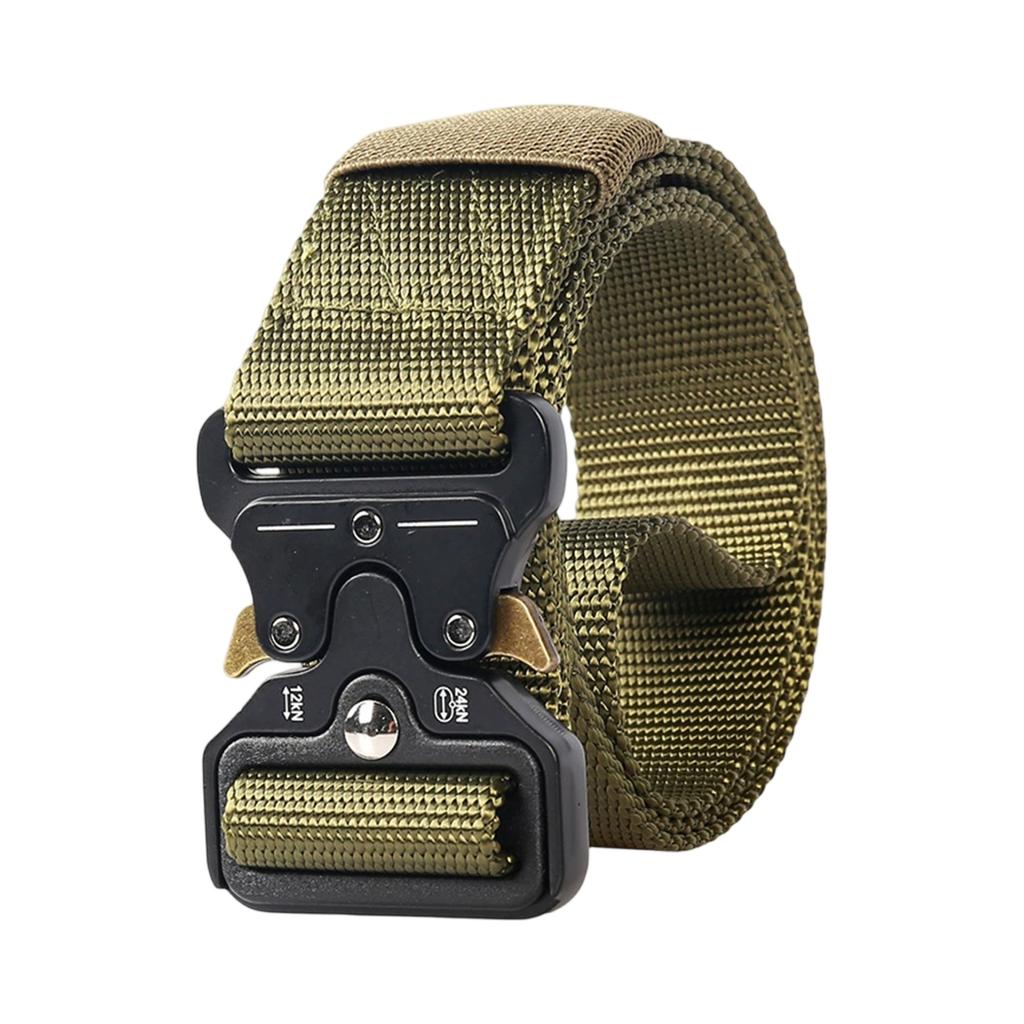 Buckle Belt for Men – Military Heavy Duty Belt, Outdoor Utility Webbing Belt for Training, Hunting, Hiking, Gear