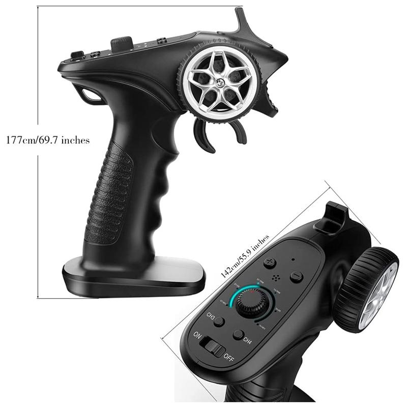Shop Now GA-4H-TX TX4 2.4GHz 4CH Radio System Transmitter Controller Remote Control W/ Receiver for RC Car Boat Tank Crawler