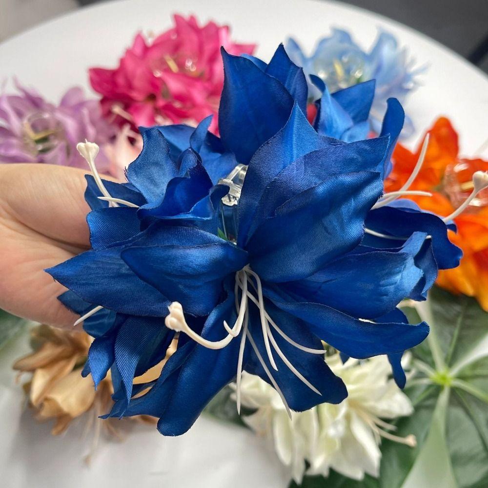 Elegant Floral Shark Clip Fairy Sweet Hair Catches Temperament Simulation Flowers Hair Claw  Beach