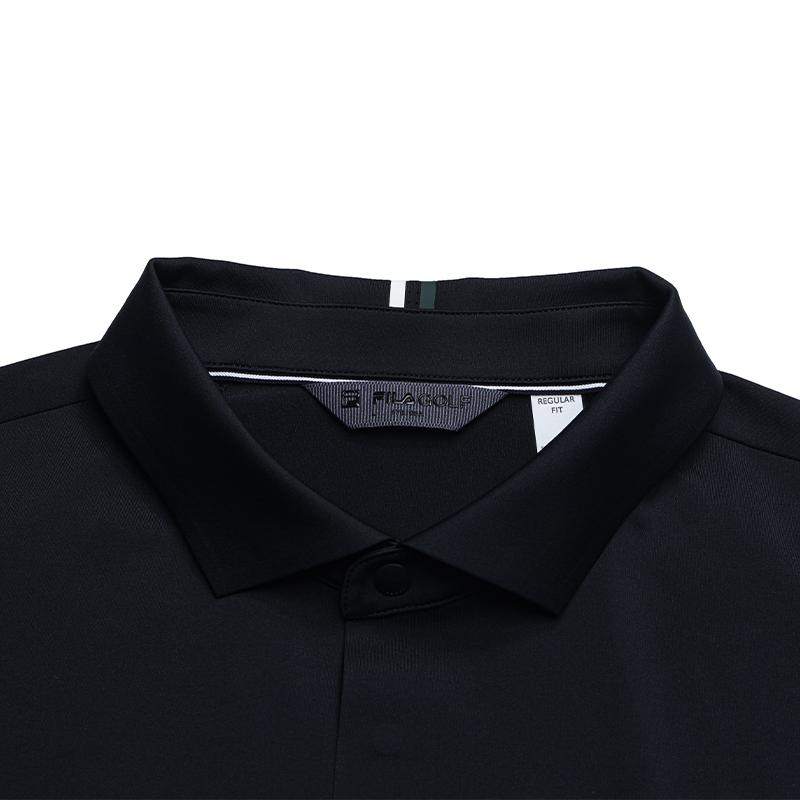 Fila Golf Polo Shirts Men's Pitch Black Polo Collar Moderate Straight
