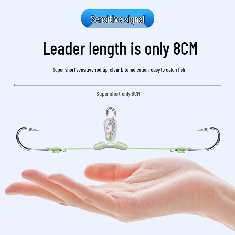 Quick-Hang 8cm Anti-Tangle Double Hook for Carp Fishing