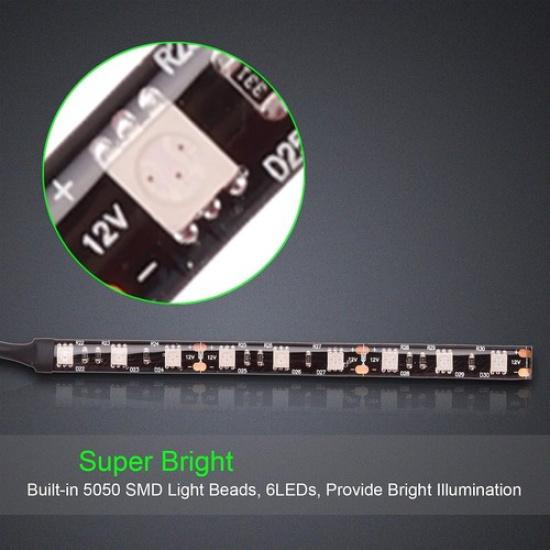 2PCS 9LED Motorcycle LED Strip Light Bar Turn Signal Indicator Blinker Strip