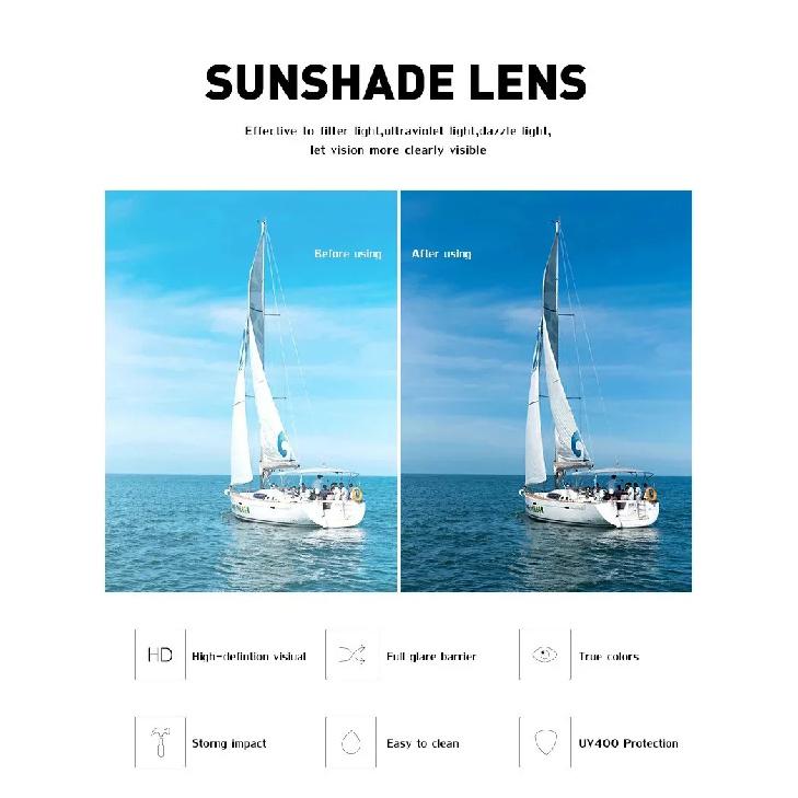 Fashion TR90 Round Big Frame Myopia Optical Prescription Gray Sunglasses For Women Men Driving Fishing Retro Sunglasses 0 To-6.0