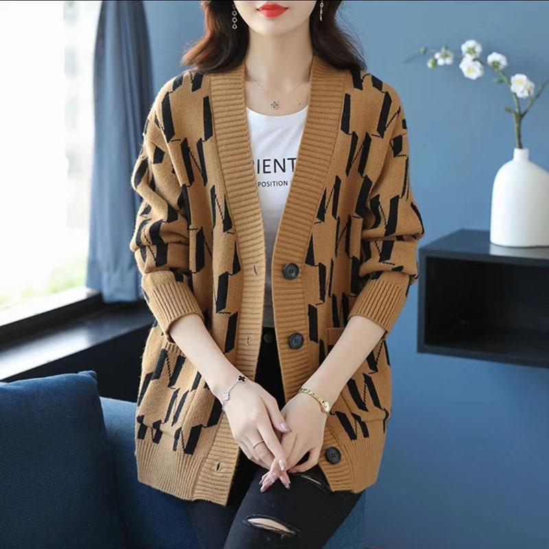 Sweaters Cardigan for Women Winter Large Size Loose Long Sleeve Knit Cardigan Sweaters Jacket Coat