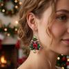 2D Printed Christmas tree and Christmas Tree Acrylic Earrings
