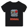 Hot Sale Red Ball 4 Print Cartoon Kids Funny Summer Tops Men Women Adults Children Boy Gril Kids Parent Child Cotton T shirt
