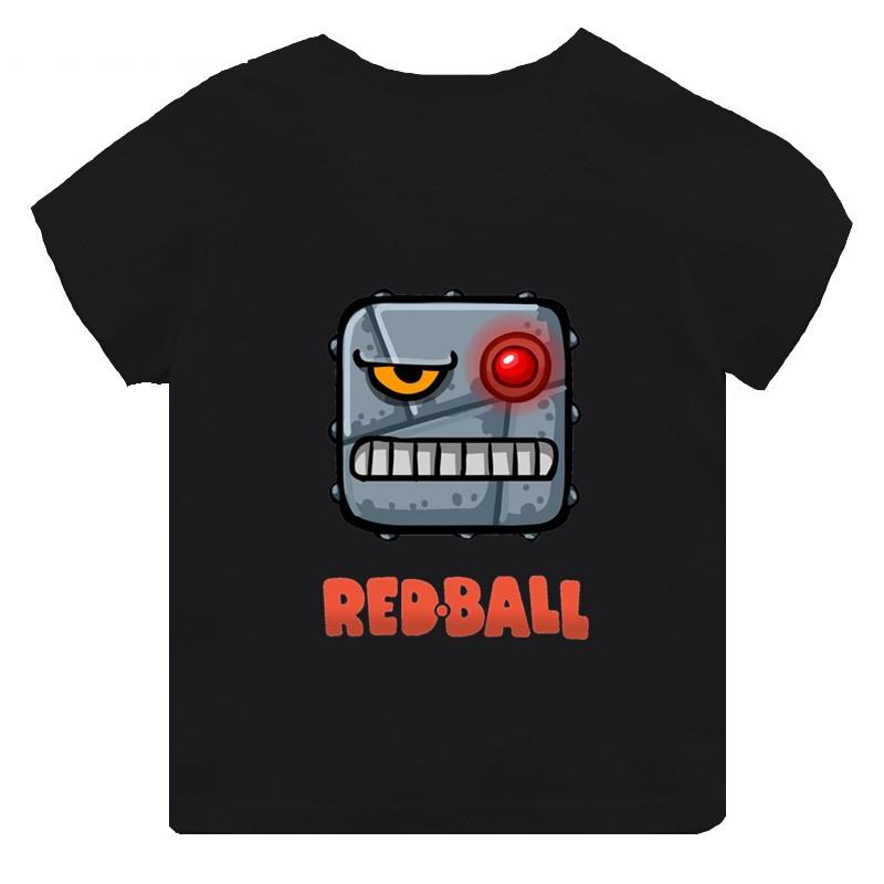 Hot Sale Red Ball 4 Print Cartoon Kids Funny Summer Tops Men Women Adults Children Boy Gril Kids Parent Child Cotton T shirt