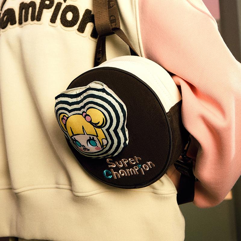 New Champion Bubble Mate POP MART Fabric Backpack Unisex Coffee Brown/Light Pink U4DACPU71