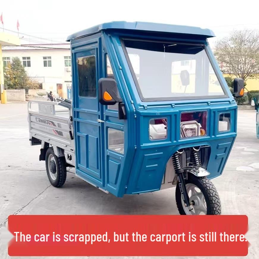 Durable Electric Tricycle Canopy with Tempered Glass for Full Enclosure and Weather Protection