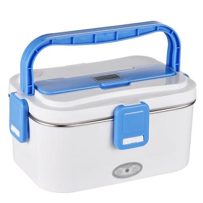 Heating Lunch Box 1.8L 60W Portable Stainless Steel 110 220V+12V 24V Dual Power Supply Interface Stainless Steel Liner