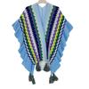 Bohemian Shawl: Autumn/Winter Striped Ruffle Cape - Qinghai-Tibet Line Travel Wear